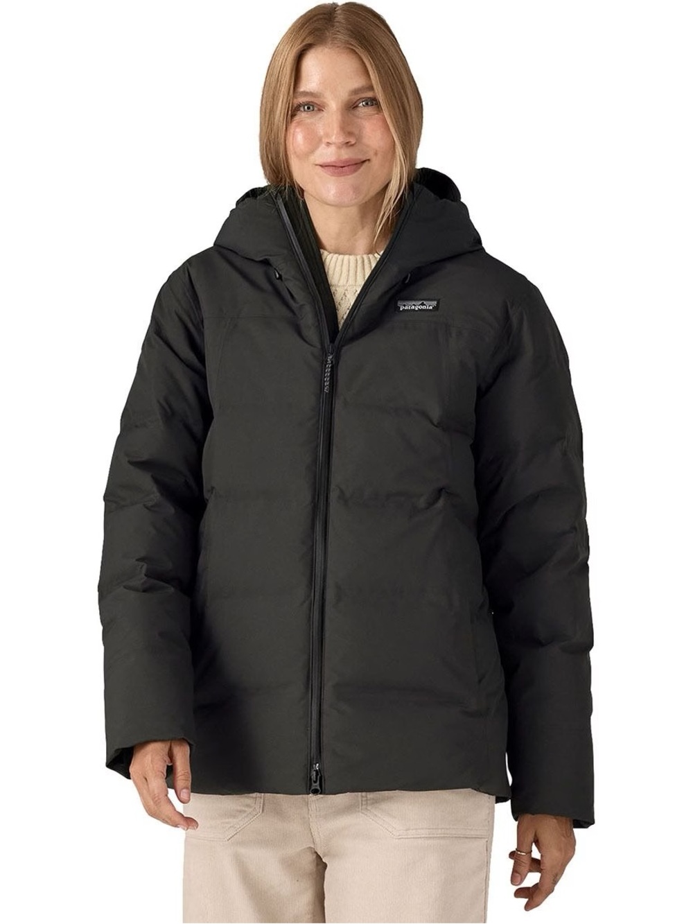 Patagonia Women's Black Hooded Puffer Jacket